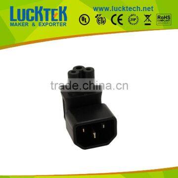 IEC power ADAPTER, C14 to C5 90 degree angled power adapter plug