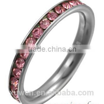 pink crystal stainless steel wholesale jewelry                        
                                                                                Supplier's Choice