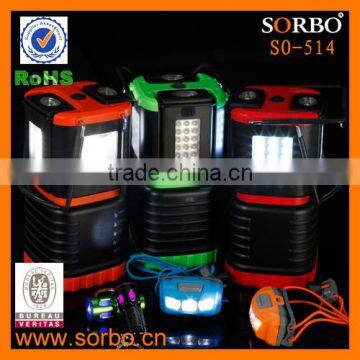 SORBO China Manufacture Camping Equipment 66 LED Camping Lantern for Outdoor High Power Stand LED Work Light with ABS