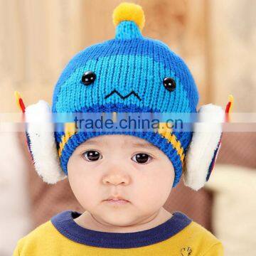 MZ3033 New Baby Kids Infant Winter Warm Knit bobot earmuffs Hat