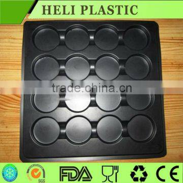 black ESD plastic blister tray for electronic component packaging