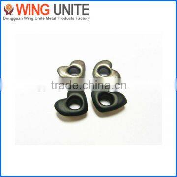 Heart Shaped Metal Brass Button Custom Eyelets