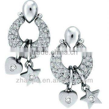 New product for 2013 diamond jewelry luxury diamond earrings hot sale #22023