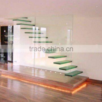 Straight glass stairway design 9004-27