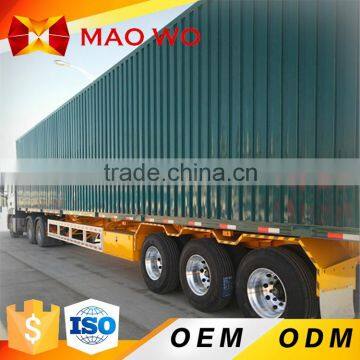 China best quality 50 tons 3 axles cargo box van semi trailer for sale