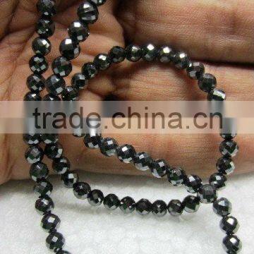 Sparkling Faceted Black Moissanite Beads Manufacturer