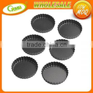 New Product Set of 6 Non Stick Round Tart Quiche Pan