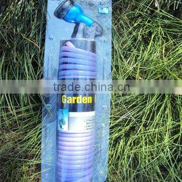 25ft coiled garden hose with nozzle set