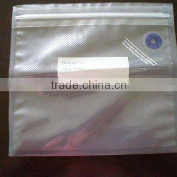 transparent plastic mesh vacuum bag with zipper and valve