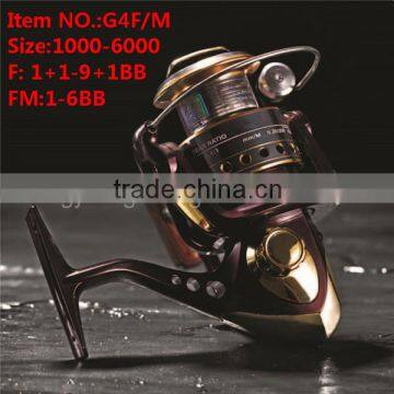 G4F Series Middle End Four Style Size 2000-6000 1+1-9+1BB Front Drag Spinning Fishing Reel