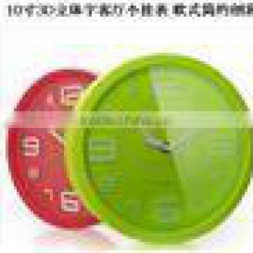 10' Plastic Wall Clock With 3D Numbers