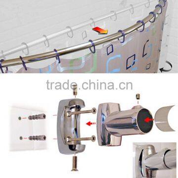 crescent shower curtain rod