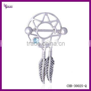 Wholesale Stainless Steel Dream Catcher Slave Nipple Ring