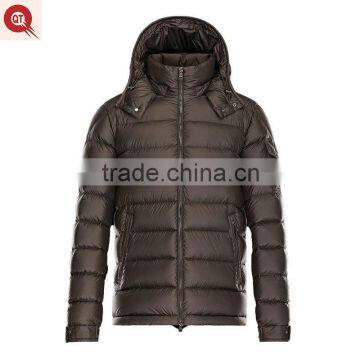 2016 latest design cheap men's down coat down jacket with detachable hood