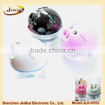 2014 Lovely pig design usb mini humidifier for office desk