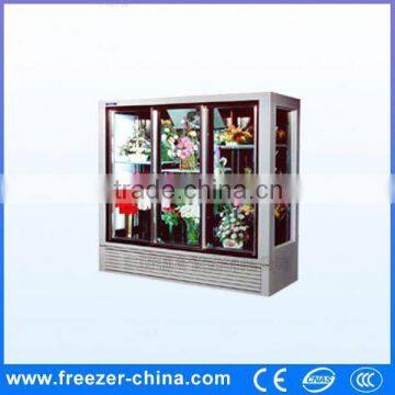 Glass door direct cooling display flower showcase