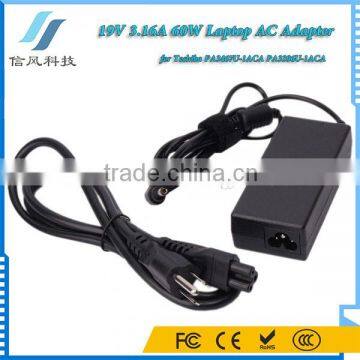 19V 3.16A 60W Adapter for Toshiba Satellite L25 M35X A85 PA3467U-1ACA
