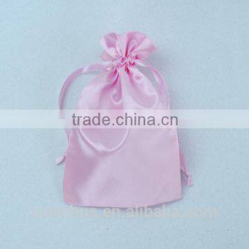 Fast Cheap Custom Design Satin Decoration Drawstring Hair Bag