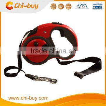 Chi-buy Red Ergonomic Grip Retractable Dog Leash Night Walker, Three sizes