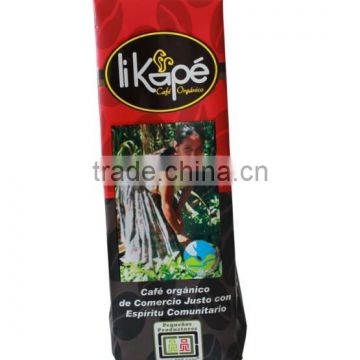 Matte printed side gusset coffee bag , coffee bean packaging bags with valve