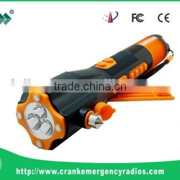 hand crank radio flashlight AM/FM with light