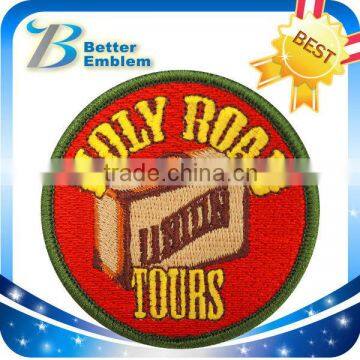 embroidery hook and loop on fashion iron on badges