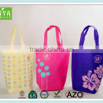 wenzhou hot sale non woven drawstring parttern shoulder bag