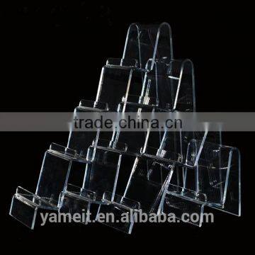 New design factory plastic book shelf acrylic magazine rack book case