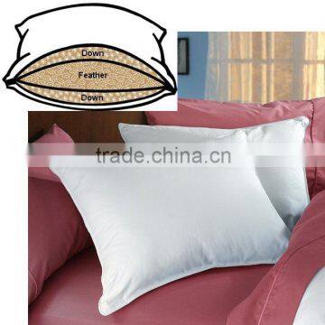 100% downproof cotton fabric new white cheap down pillow