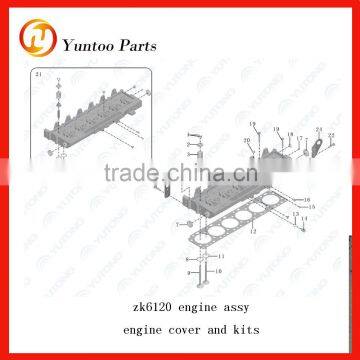 yutong bus zk6120 engine system spare parts engine cover