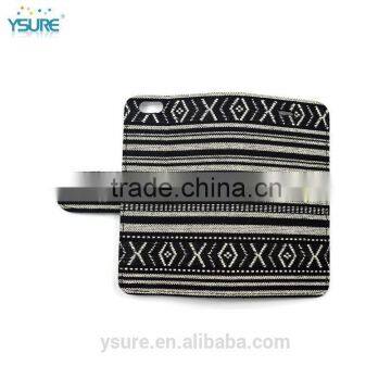 Chinese Style Fashion Dark Fabric Wallet Leather Phone Case For Alcatel One Touch POP C5 With PVC ID and Credit Card Slots