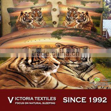 3D Printed Twill Cotton Tiger Pattern Printed Comforter Bedding Sheets Sets