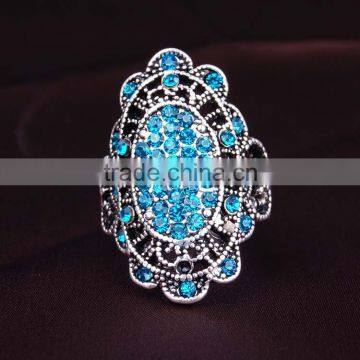 Colorful Crystal With Silver Plating Alloy Hot Sale Retaining Ring photo-4