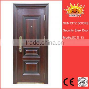 SC-S113 2016 Hot sale low price stainless steel fireproof door,israel steel door