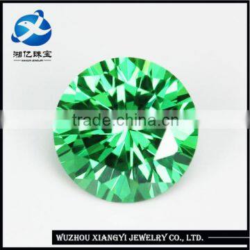 Wholesale available 6mm brilliant cut green synthetic round diamond