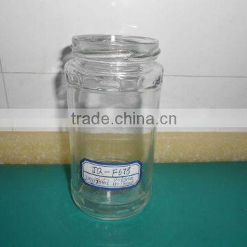 370ml clear glass canning jar