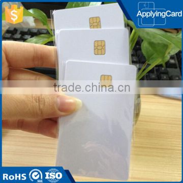 Sales White blank PVC/PET card with chip contact IC card/contact smart card