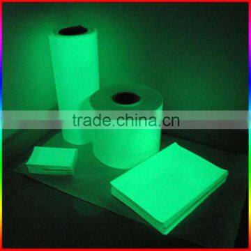 self-adhesive glow in dark sticker film/glow in dark sticker