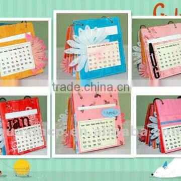 Color Printed paper calender with special decoration