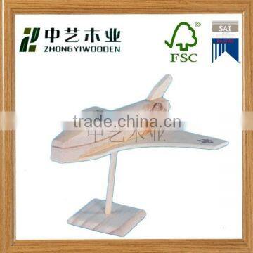 2015 hot selling china suppliers OEM FSC&SA8000 Handmade diy children's wooden plane toy