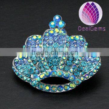 2015 Fashion Alloy Vintage Colorful Rhinestone Crown Beautiful Brooch
