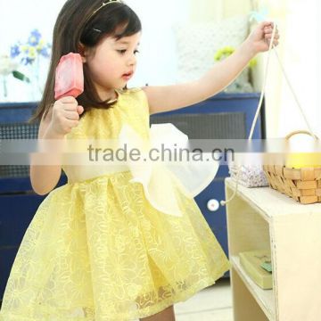 Bubble dress for kids, hot sale princess bubble dress, Organza skirt for girl with large bowknot