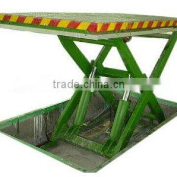 Stationary scissor elevating platform