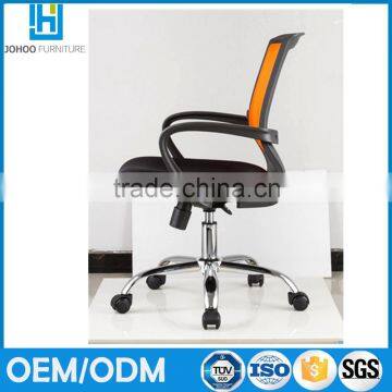 China Manufacturer Arm Chair Furniture Mid Back Ergonomic Rotating Gas Lift Mesh Training Chair With Castors photo-3