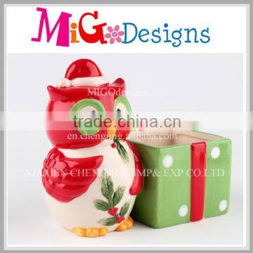 Nice Owl Ceramic Square Jar for Cookies Wholesale