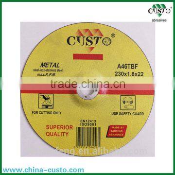 115X1.0X22mm EN12413 Abrasive disc for cutting stainless steel with MPA certificate