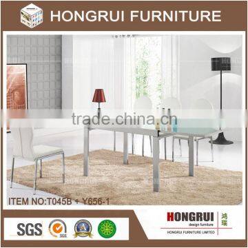 Metal with painting dining table,fashion glass dining room furniture,Extention dining table