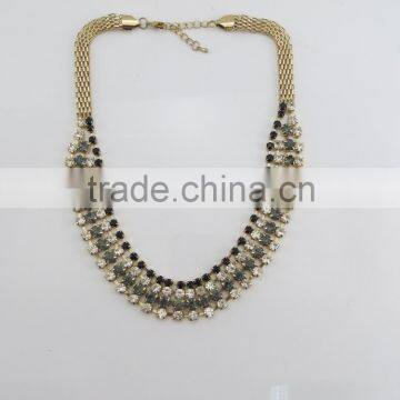 Newest style 4 layered diamond necklace