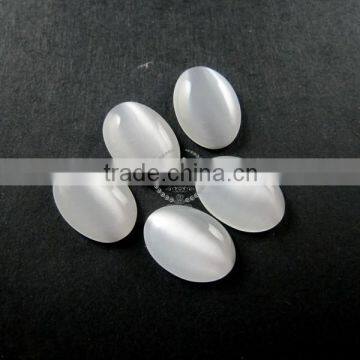 13x18mm oval white synthetic cat eye cabochon DIY supplies for earrings,rings,pendant charm findings 4120066