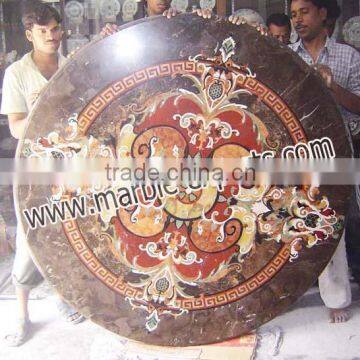 Italion Pietra Dura Round Stone Inlay Table Tops, pietre dure table top